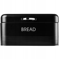 CHLEBAK POJEMNIK NA CHLEB PIECZYWO STALOWY CZARNY