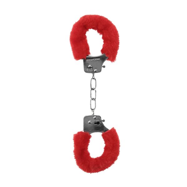 Pleasure Handcuffs Furry Red zdjęcie 6