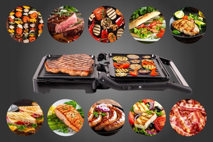 Grill elektryczny opiekacz do kanapek pannini rozkładany GK110 Eldom zdjęcie 14