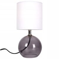 LAMPA STOŁOWA szklana kula BIAŁY KLOSZ 24 cm