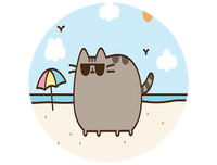 Opłatek na tort Pusheen