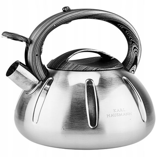 CZAJNIK na GAZ CZAJNIK SREBRNY 3L Z GWIZDKIEM POKRYWĄ RĄCZKA STAL na Arena.pl