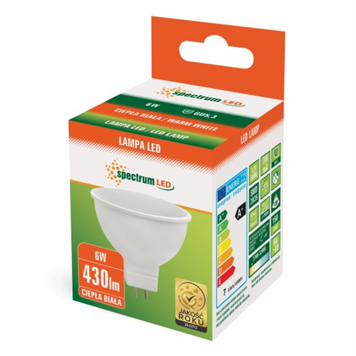 Żarówka LED 12V MR16 6W ciepła Spectrum na Arena.pl