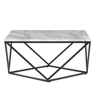 Stolik kawowy biało-czarny efekt marmuru MALIBU