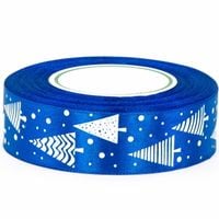 Wstążka satynowa niebieska 25mm 23m choinki święta