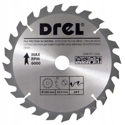 PIŁA TARCZOWA WIDIOWA TARCZA DO CIĘCIA DREWNA 250x30mm 24Z redukcja 20,16mm na Arena.pl