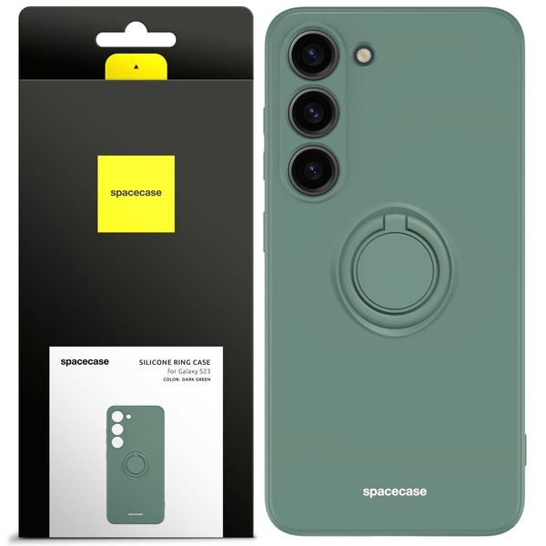 Spacecase Silicone Ring Galaxy S23 Dark Green zdjęcie 1