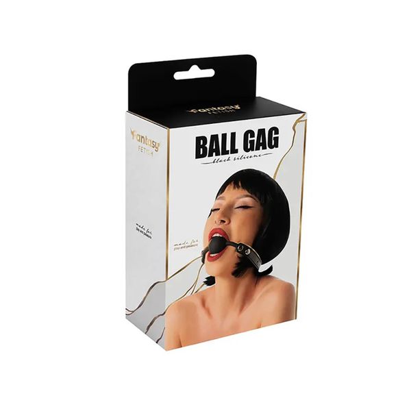 Black Silicone Ball Gag With Adjustable Straps zdjęcie 5