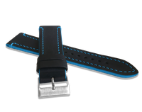 LAVVU Granatowy szyty pasek TAILOR z luksusowej skóry Top Grain - 24