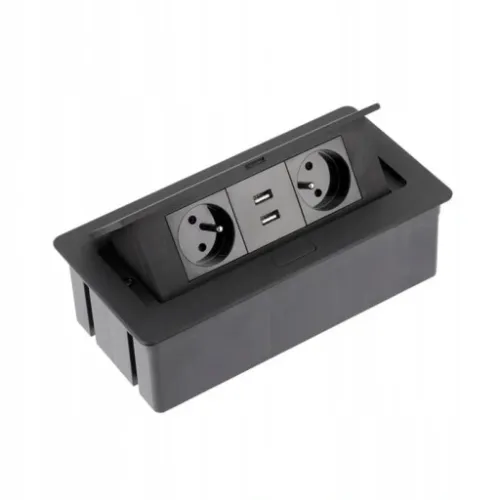 GNIAZDO WPUSZCZANE CHOWANE W BLAT USB 2x NA KLIK na Arena.pl