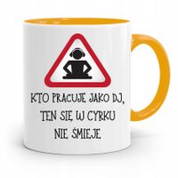 Dla Dja Muzyka Kubek Żółty W Cyrku Nie Śmieje Z Nadrukiem Ze Zdjęciem