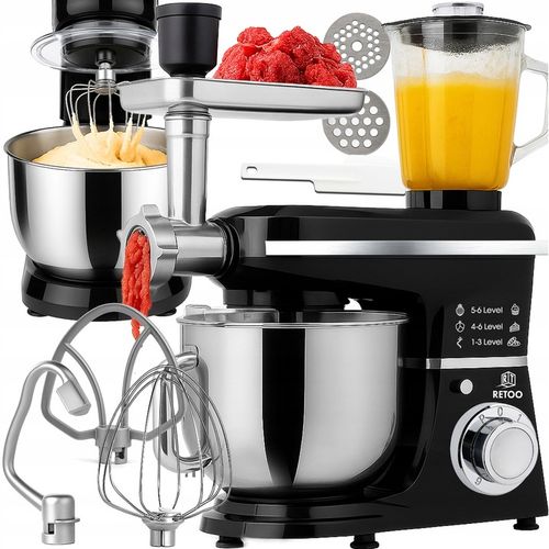 ROBOT KUCHENNY PLANETARNY Z MISĄ BLENDER MASZYNKA DO MIĘSA MIKSER 5w1 na Arena.pl