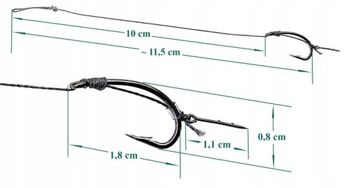 Haczyki Method Feeder na przyponie z igłą # 8 na Arena.pl