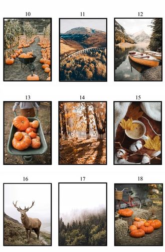 PLAKAT 40x50 JESIENNY poster DUŻO WZORÓW eviero do domu pejzaże na na Arena.pl