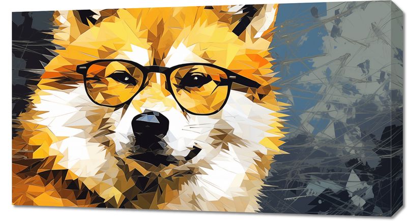 Obraz 90x50cm Intelektualny Psiak zdjęcie 1