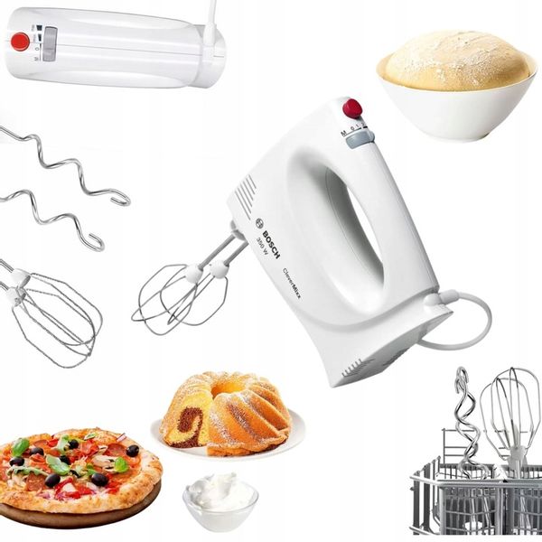 Mikser ręczny Bosch MFQ3030 350W Turbo 4 prędkości 4 końcówki Turbo Lekki zdjęcie 1