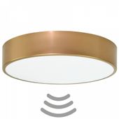 Okrągła lampa sufitowa 137623620897 złoty plafon czujnik