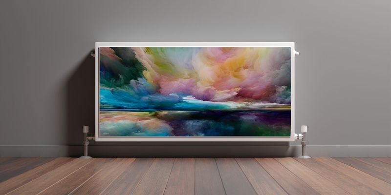 MASKOWNICA Magnetyczna Kaloryfera Chmury Abstrakcja 110cm x 60cm zdjęcie 3