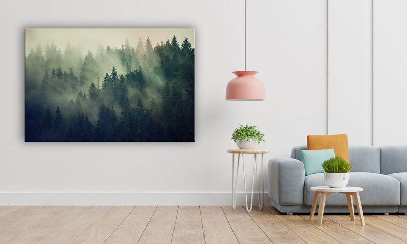 OBRAZ NA PŁÓTNIE 027 Gęsty las 30x20cm zdjęcie 5