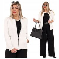 ELEGANCKI ŻAKIET ZAMSZOWY KRÓTKI PRODUKT POLSKI DUŻE ROZMIARY