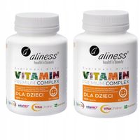 2x Aliness, Kompleks Witamin dla Dzieci Premium tabletki do ssania 120 szt.