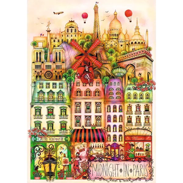 Puzzle 1000 elementów. O północy w Paryżu zdjęcie 2