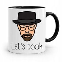 Kubek Czarny Dla Kucharza Kucharki Let's Cook Z Nadrukiem Ze Zdjęciem