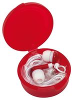 Słuchawki douszne MUSIC, czerwony