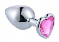 STALOWY KOREK ANALNY SERCE ZATYCZKA PLUG ANAL BDSM