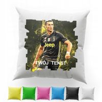 POSZEWKA Z NADRUKIEM BAWEŁNIANA 40x40CM - CRISTIANO RONALDO CR7 PIŁKA NOŻNA