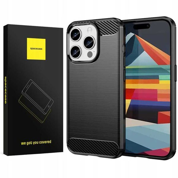 Spacecase Carbon Iphone 15 Pro Max Black zdjęcie 1