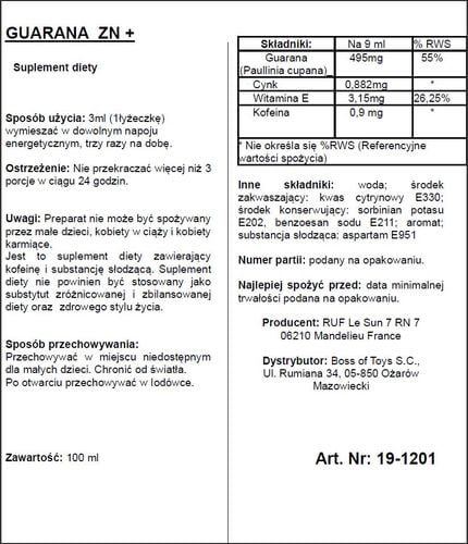 supl.diety aphrodict guarana zn + 100 ml na Arena.pl