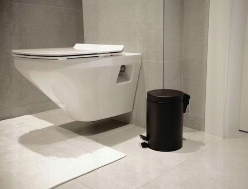 Kosz na śmieci Z PEDAŁEM OTWIERANIA do łazienki toalety WC czarny mat 3l na Arena.pl