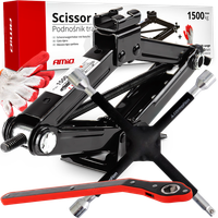 ZESTAW PODNOŚNIK LEWAREK TRAPEZOWY KLUCZ KRZYŻAKOWY DO ZMIANY KÓŁ 17 19 21