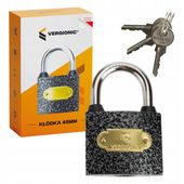 KŁÓDKA ANTYWŁAMANIOWA ZATRZASKOWA 50MM + 3 KLUCZE KLUCZYKI