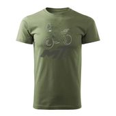 Koszulka motocyklowa z motocyklem na motor CF MOTO 700 MT męska khaki REGULAR L