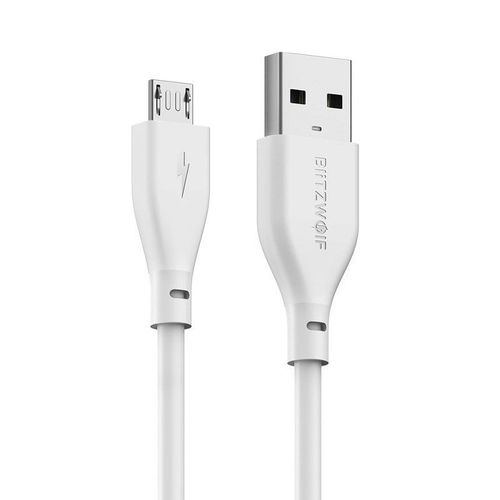 Kabel Micro USB AmpCore II BlitzWolf BW-MC10 0,3m biały na Arena.pl