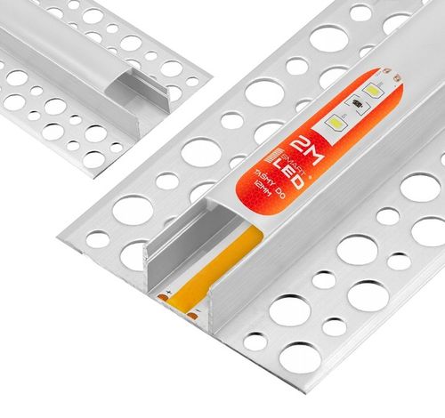 Profil LED aluminiowy wpuszczany do płytek płyt GK gipsowych 2m klosz na Arena.pl
