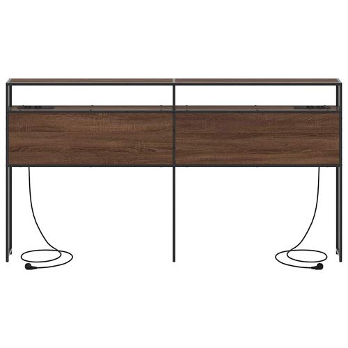 Zagłówek do przechowywania z półką Brązowy dąb 200 cm na Arena.pl