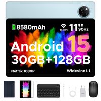 DOOGEE TabA9Pro+-V Android15 11"90Hz 30GB/128GB 8580mAh OTG/3.5mm/12nm/TWA…