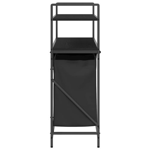 Kosz na pranie 3 przegrody z półkami, czarny dąb na Arena.pl