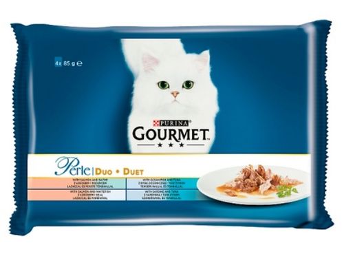 Karma dla kota Gourmet Duet Rybny - Fileciki w sosie - Mix 4 smaków 4x85g na Arena.pl