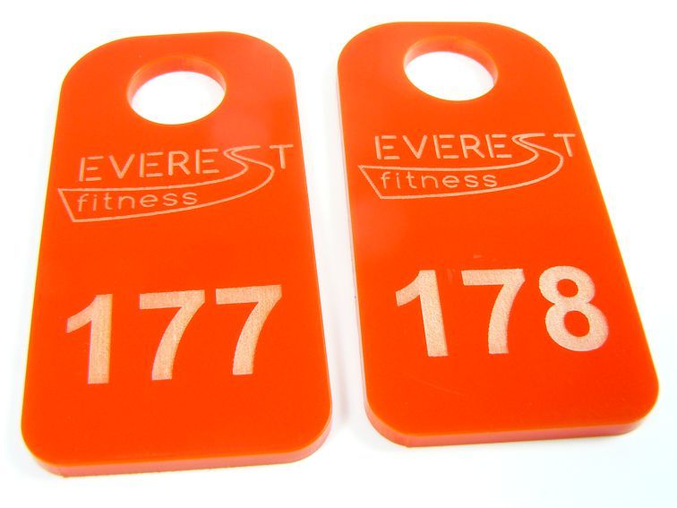 Brelok z plexi kolor pomarańczowy 3x6 cm, grubość 3mm - 50szt. zdjęcie 2