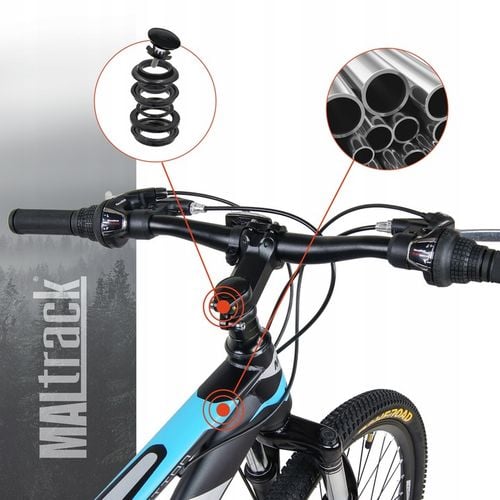 ROWER GÓRSKI MTB 26" SHIMANO 18 BIEGÓW HAMULCE TARCZOWE STALOWA RAMA 18,5" na Arena.pl