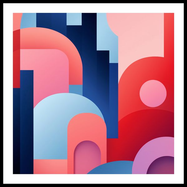 Plakat 50x50cm Miasto Kolorów zdjęcie 3