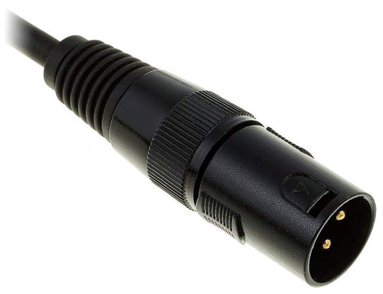 Kabel przewód DMX do świateł oświetlenia XLR XLR 5 m 110 Ohm 3 pin Czarny zdjęcie 4