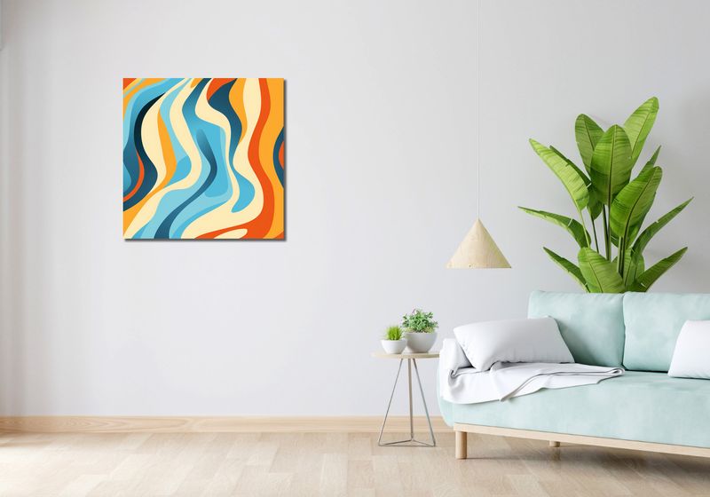 Obraz 70x70cm Tańczące Fale zdjęcie 2