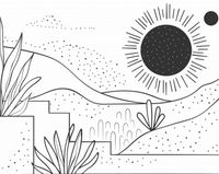 Plakat 76x60,5cm Linearny Pejzaż