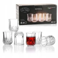 ZESTAW KIELISZKÓW DO WÓDKI 50 ML KRYSZTAŁOWE 6 SZT KIELISZKI NA PREZENT