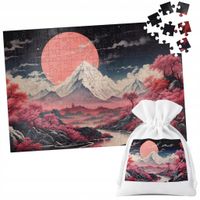 PUZZLE TRADYCYJNE - JAPONIA GÓRA PIĘKNE WIDOKI KRAJOBRAZ - 96 el